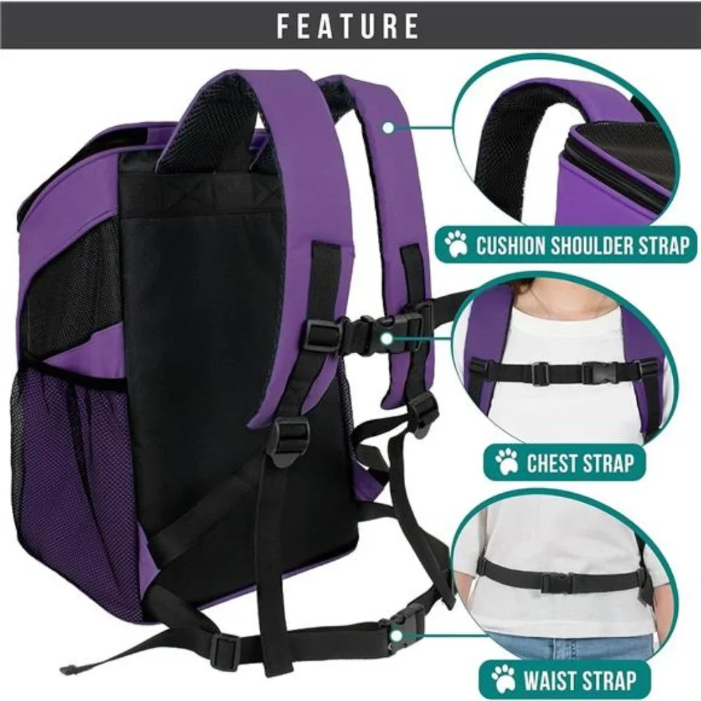 Small Dogs and Cat Backpack Carrier, Airline Approved Pet Backpack Carrier